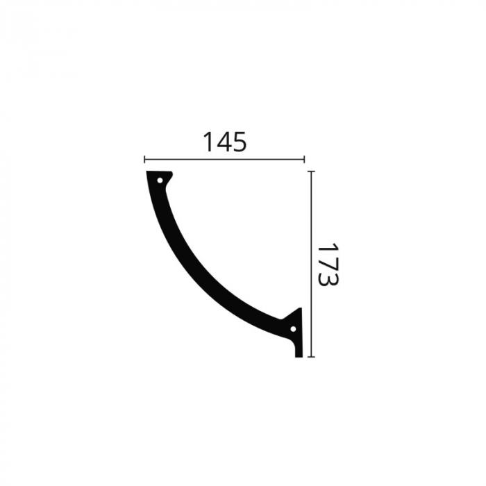Scafa decorativa led tavan perete L3 173x145x2000 [2]