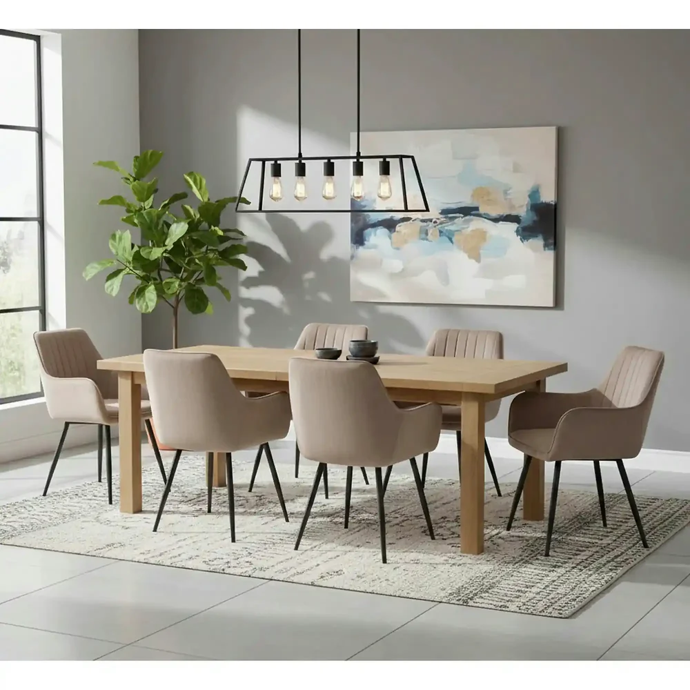 Scaun APPLE – 57x47x85 cm, bej inchis/negru [3]