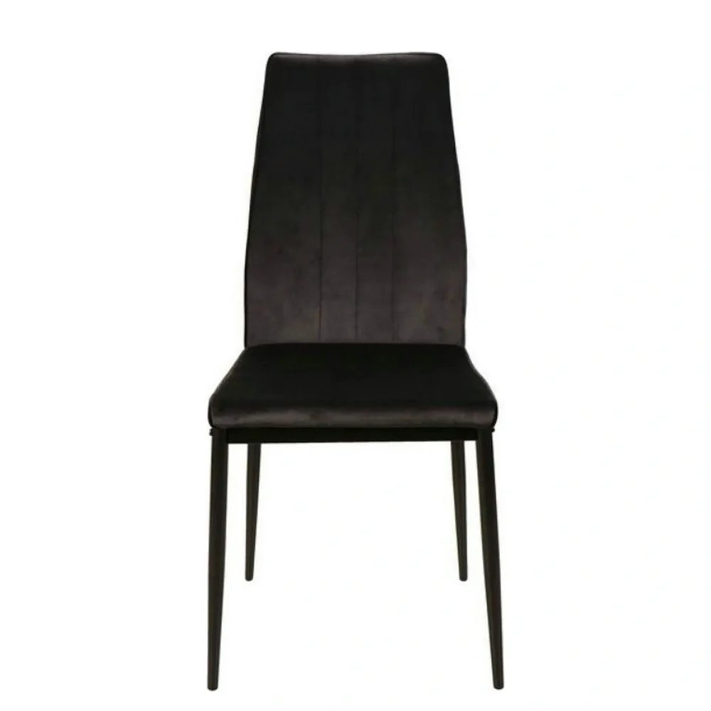 Scaun ATOM – 44x39x93 cm, negru, stofă catifelată / metal [2]