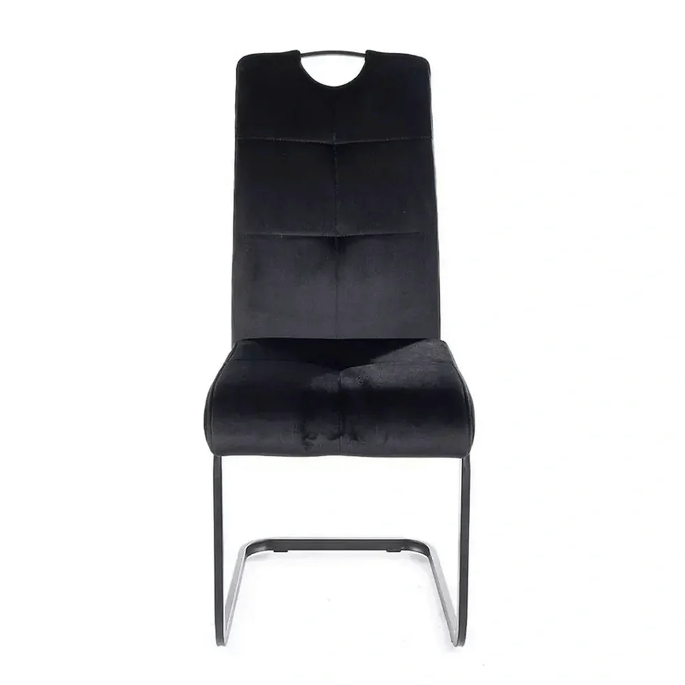 Scaun AXO – 43x47x101 cm, negru, stofă catifelată / metal [2]