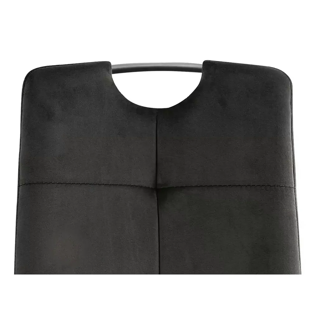 Scaun AXO – 43x47x101 cm, negru, stofă catifelată / metal [3]