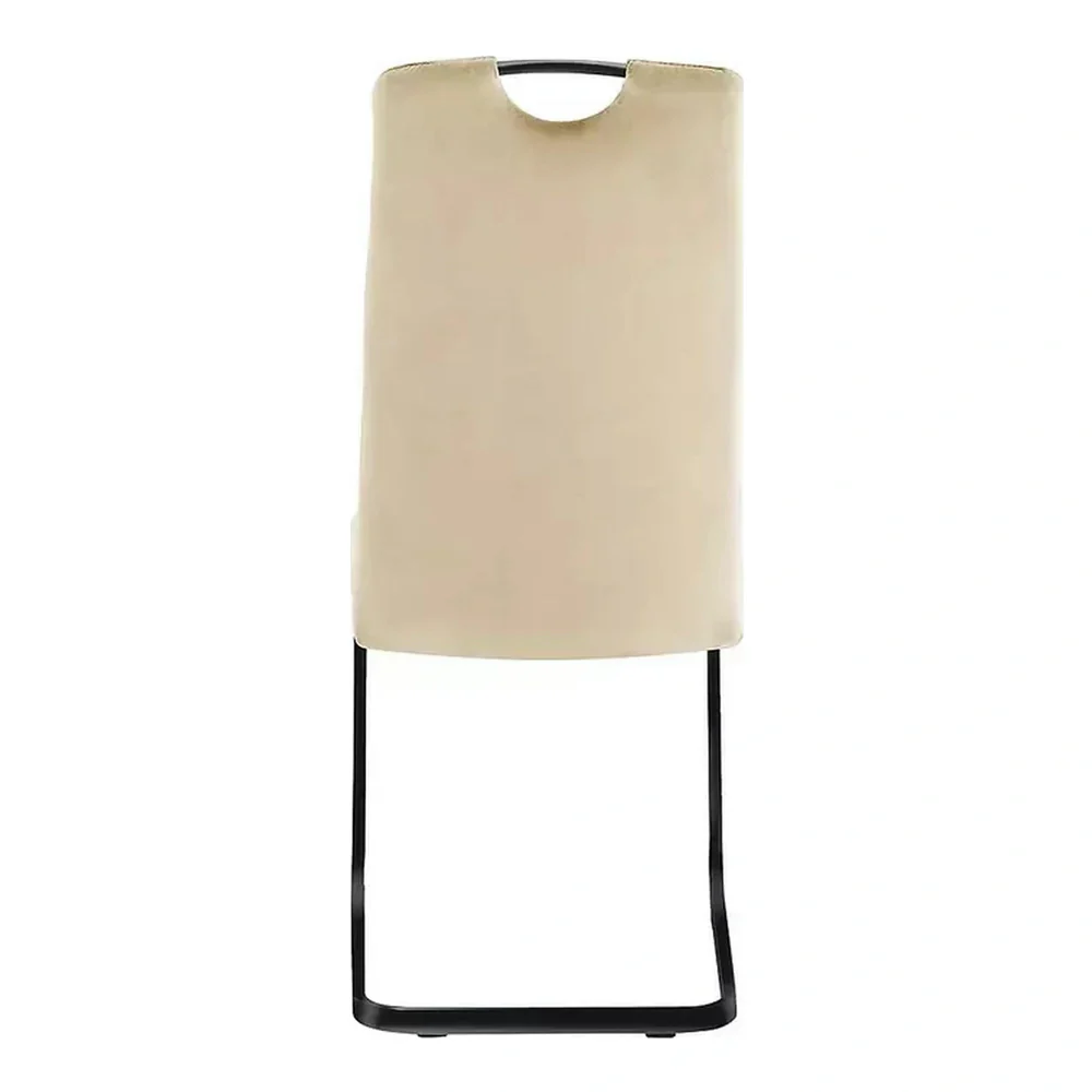 Scaun AXO – 43x47x101 cm, bej / negru, stofă catifelată / metal [2]