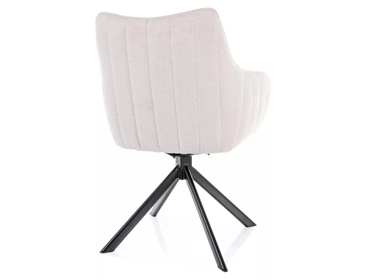 Scaun AZALIA – 50x61x86 cm, bej deschis / negru mat, stofă Brego 22 [3]