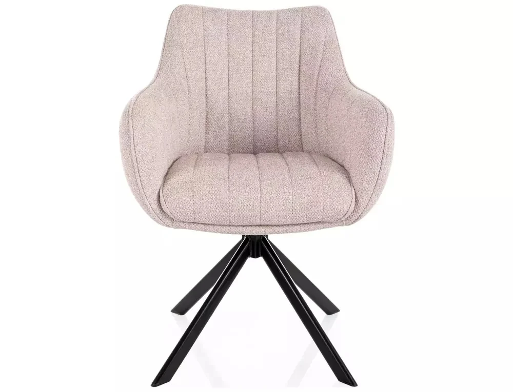 Scaun AZALIA LEO – 50x61x86 cm, bej închis  / negru mat [3]
