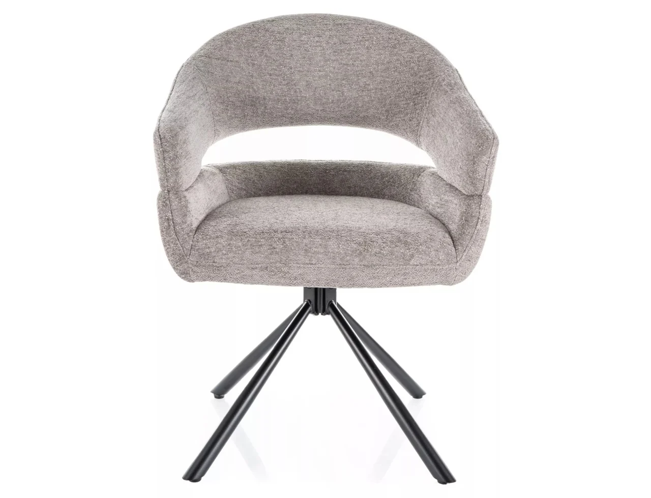 Scaun BORGO – 53x60x86 cm, gri / negru mat, stofă Raven [2]