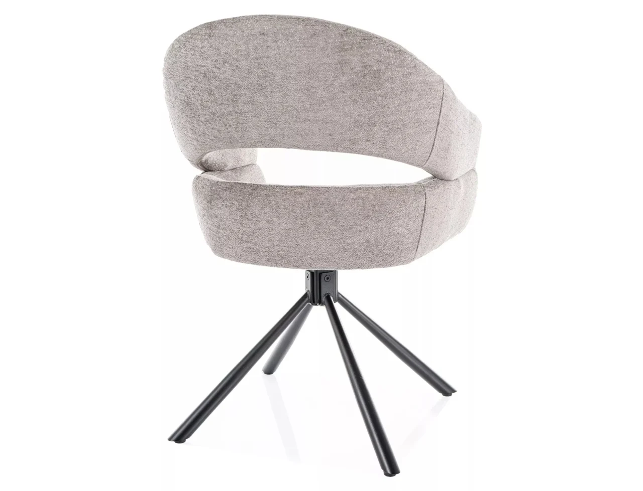 Scaun BORGO – 53x60x86 cm, gri / negru mat, stofă Raven [3]