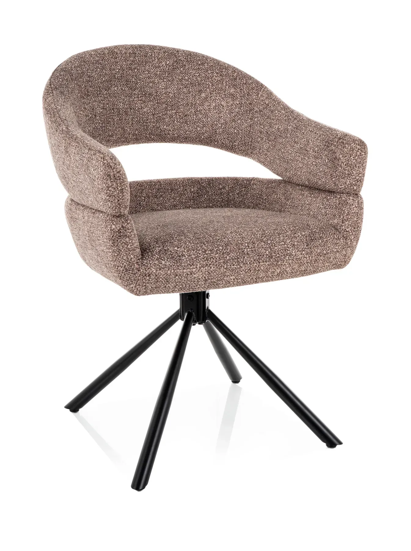 Scaun BORGO LEO – 45x58x87 cm, bej închis / negru mat [2]