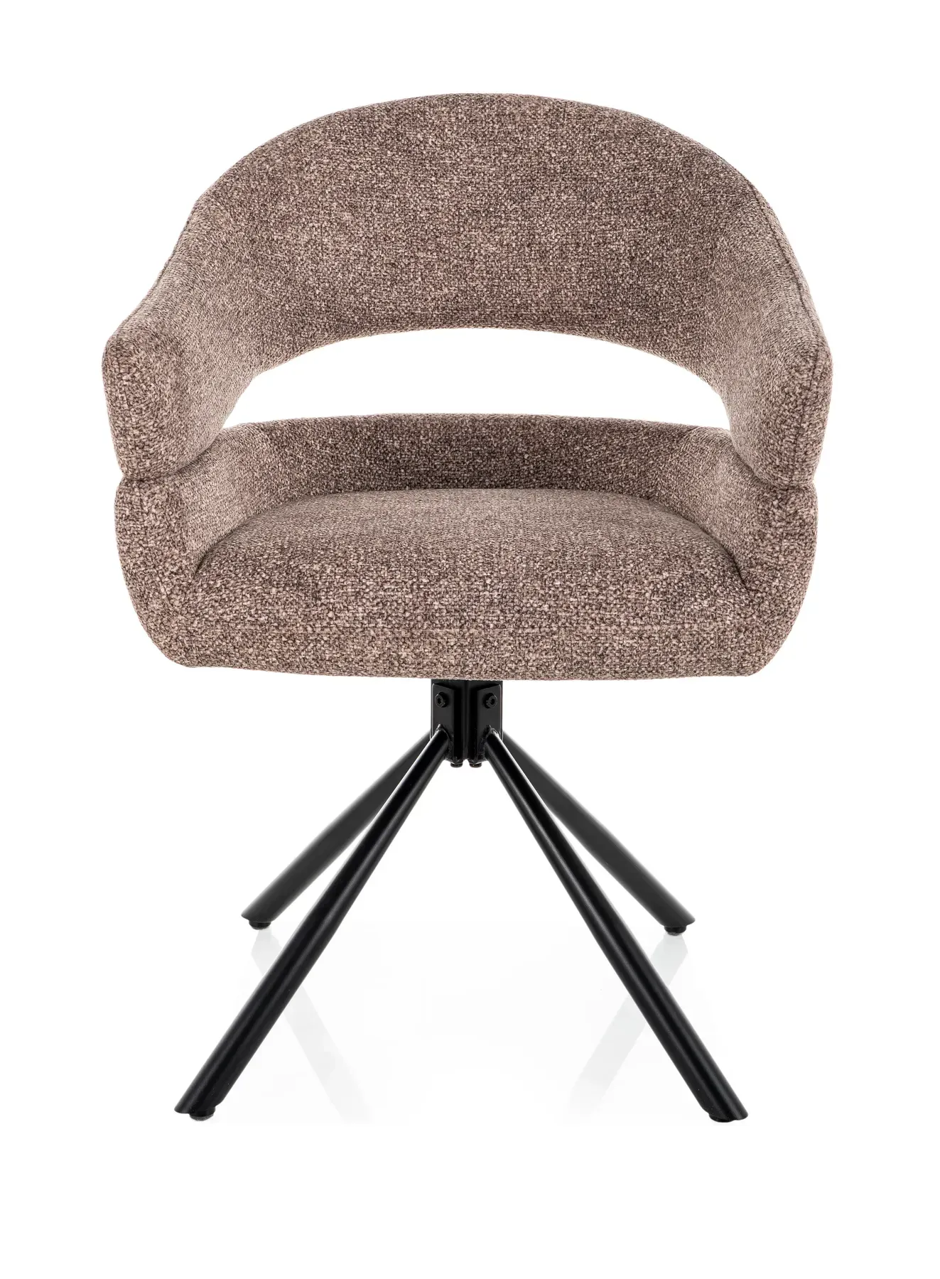 Scaun BORGO LEO – 45x58x87 cm, bej închis / negru mat [3]