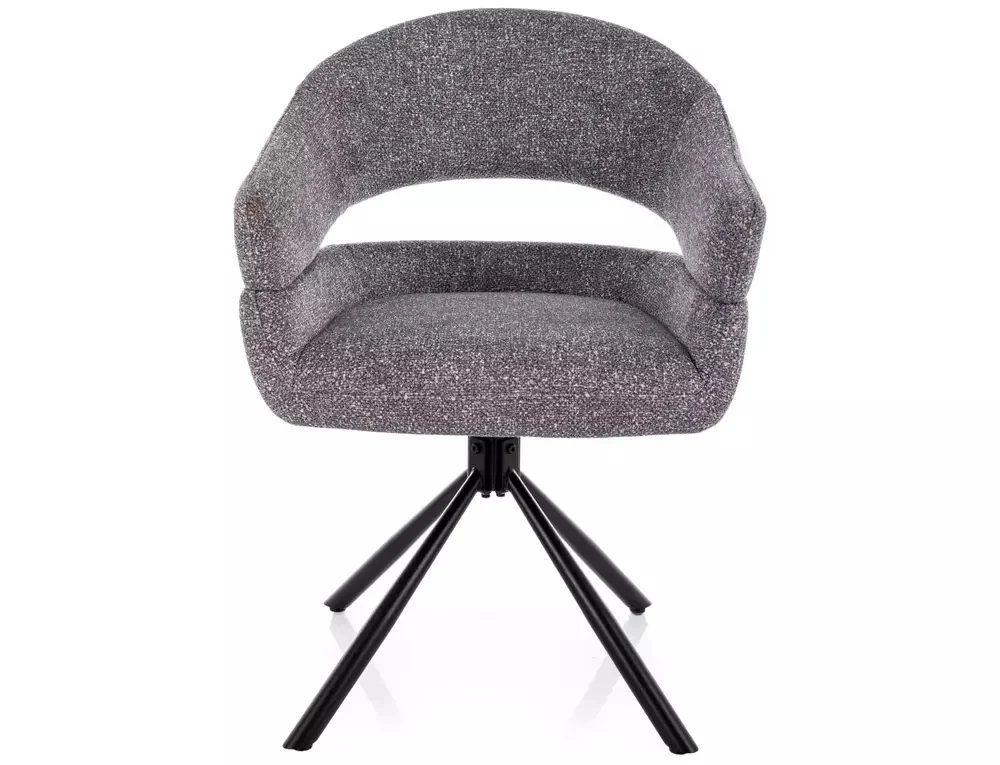 Scaun BORGO LEO – 50x58x87 cm, gri 07 / negru mat [3]