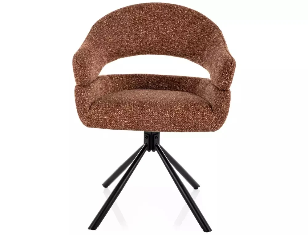 Scaun BORGO LEO – 50x58x87 cm, camel 35 / negru mat [2]