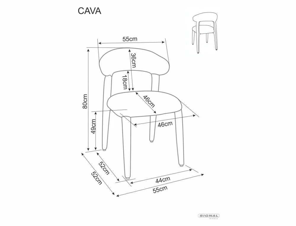 Scaun Cava - H80xL55xA52cm [4]