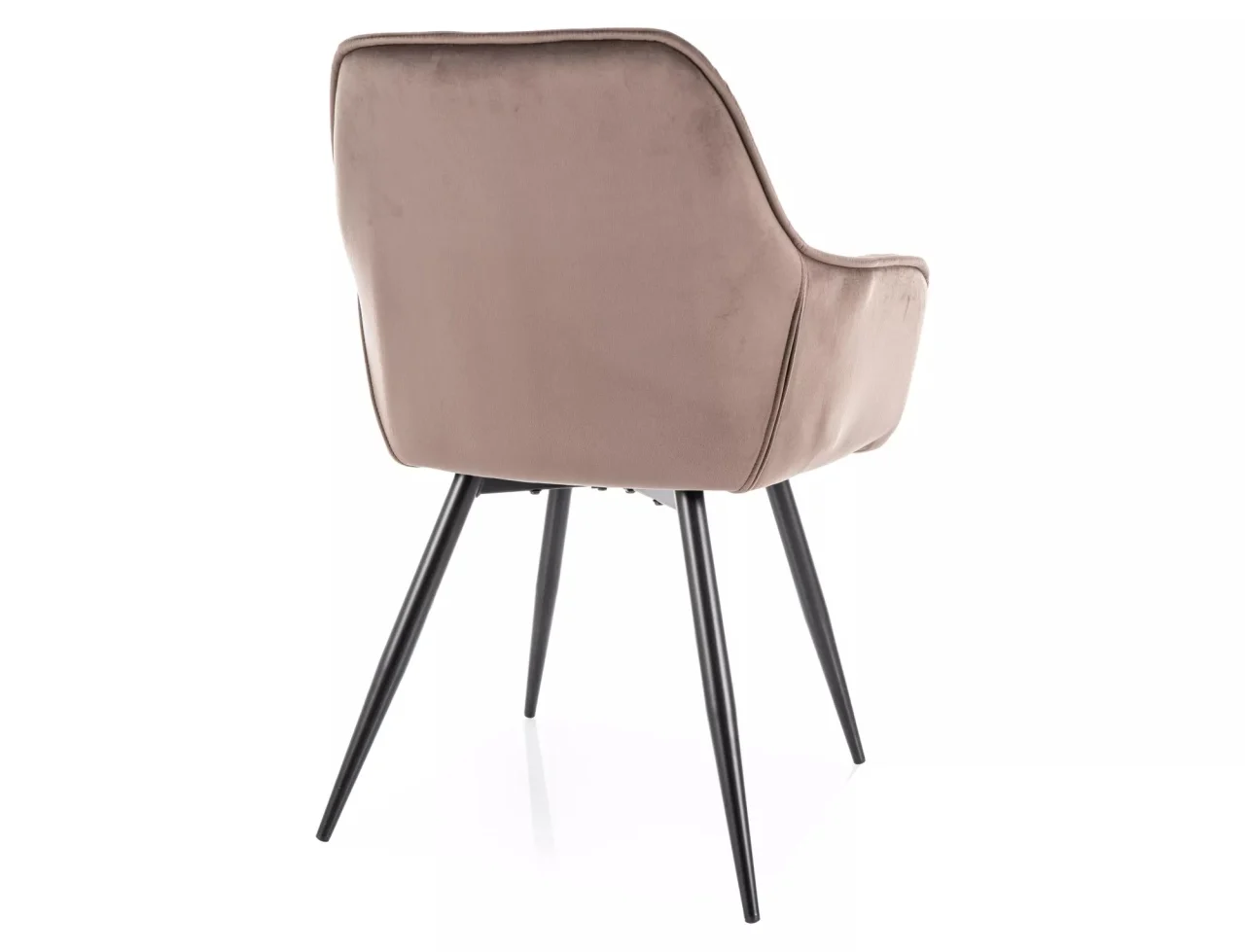 Scaun CHERRY VELVET – 57x58x87 cm, cappuccino / negru [4]