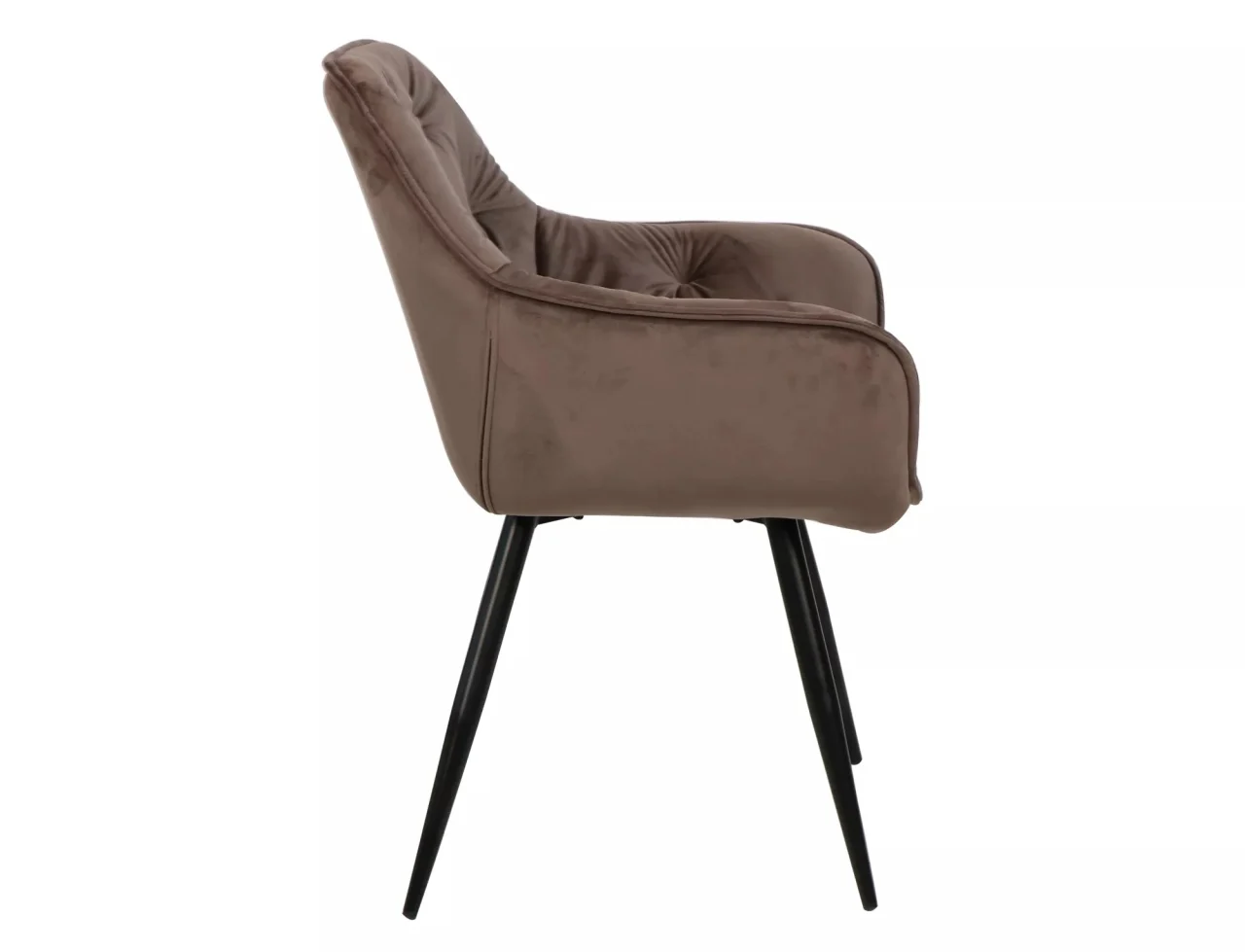Scaun CHERRY VELVET – 57x58x87 cm, cappuccino / negru [3]
