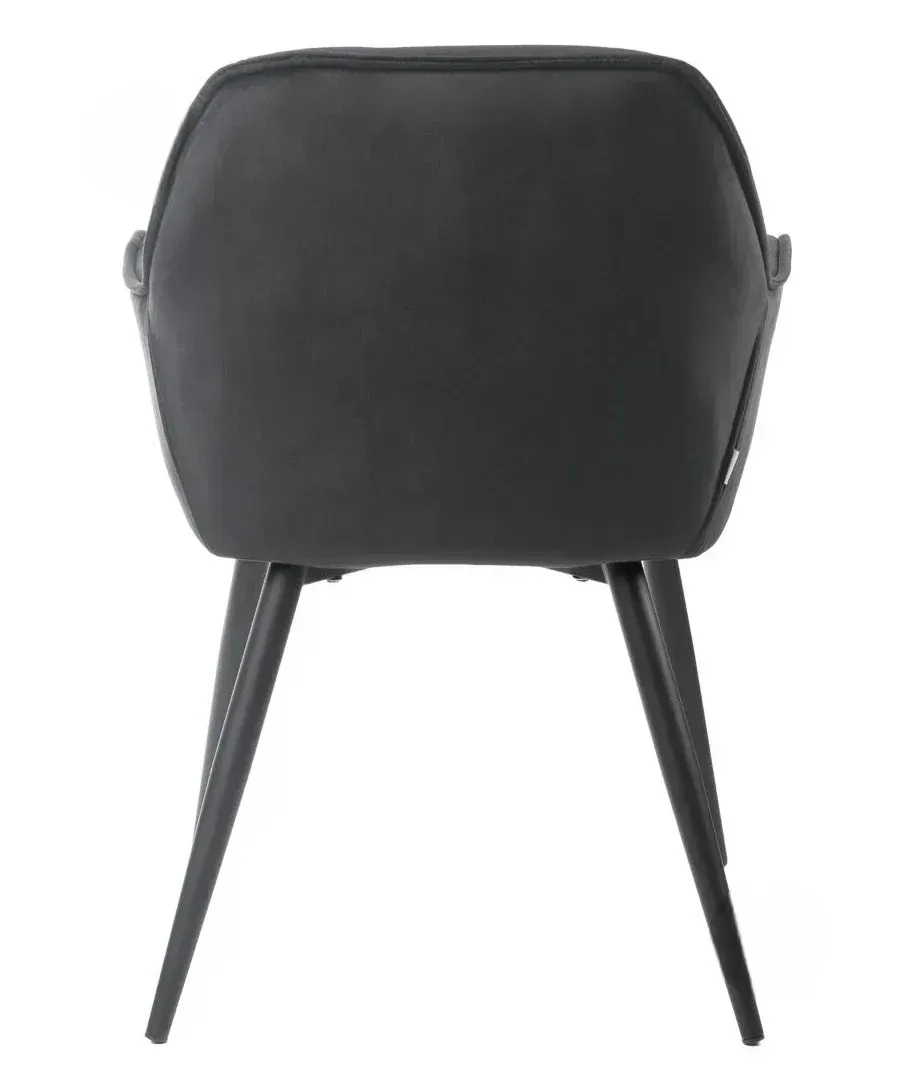 Scaun CHERRY VELVET – 57x58x87 cm, negru / negru [3]