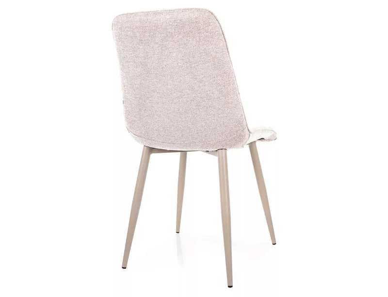 Scaun CHIC BREGO – 50x58x88 cm, bej deschis / negru, stofă clasică / metal [2]