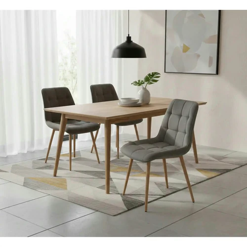 Scaun CHIC D – 50x58x88 cm, gri Bluvel 14 / negru, stofă catifelată / metal [2]