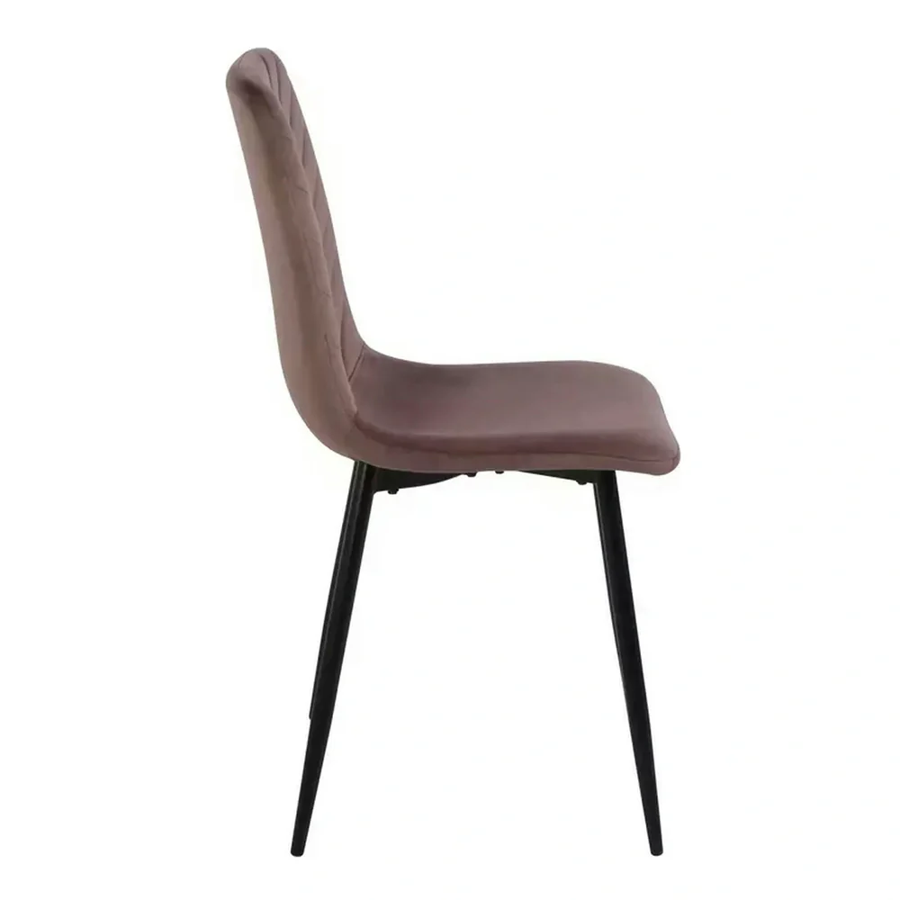 Scaun DAREN – 45x39x91 cm, cappuccino / negru, stofă catifelată / metal [3]
