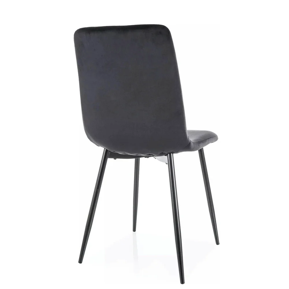 Scaun DAREN – 45x39x91 cm, negru Bluvel 19 / negru, stofă catifelată / metal [4]