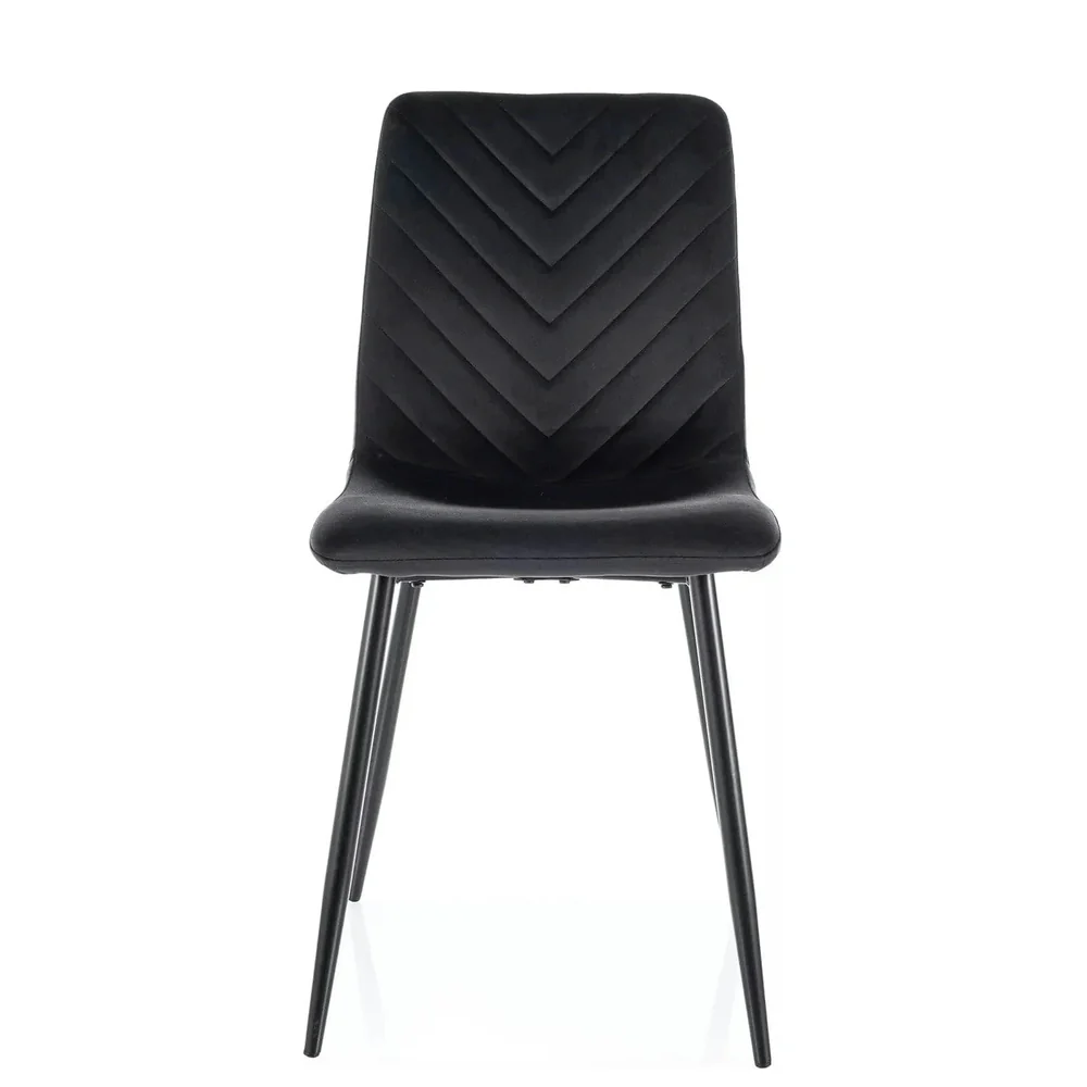 Scaun DAREN – 45x39x91 cm, negru Bluvel 19 / negru, stofă catifelată / metal [2]