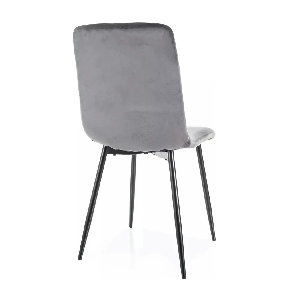 Scaun DAREN – 45x39x91 cm, gri Bluvel 14 / negru, stofă catifelată / metal [3]