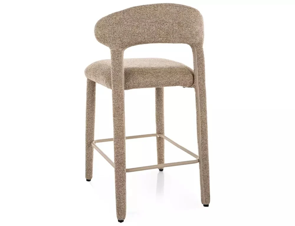 Scaun de bar CAVA H-2 – 51x45x88 cm, bej 253 / cașmir, stofă / metal [2]