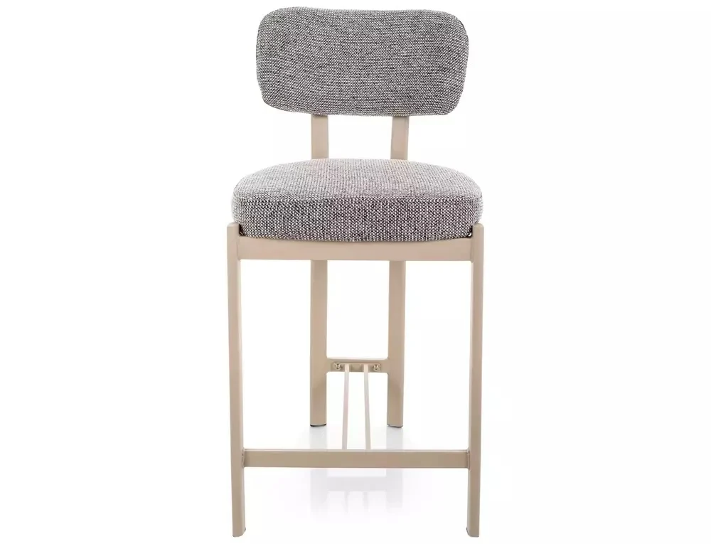 Scaun de bar MISAKI H-2 – 43x45x91 cm, gri 254 / cașmir, stofă / metal [3]