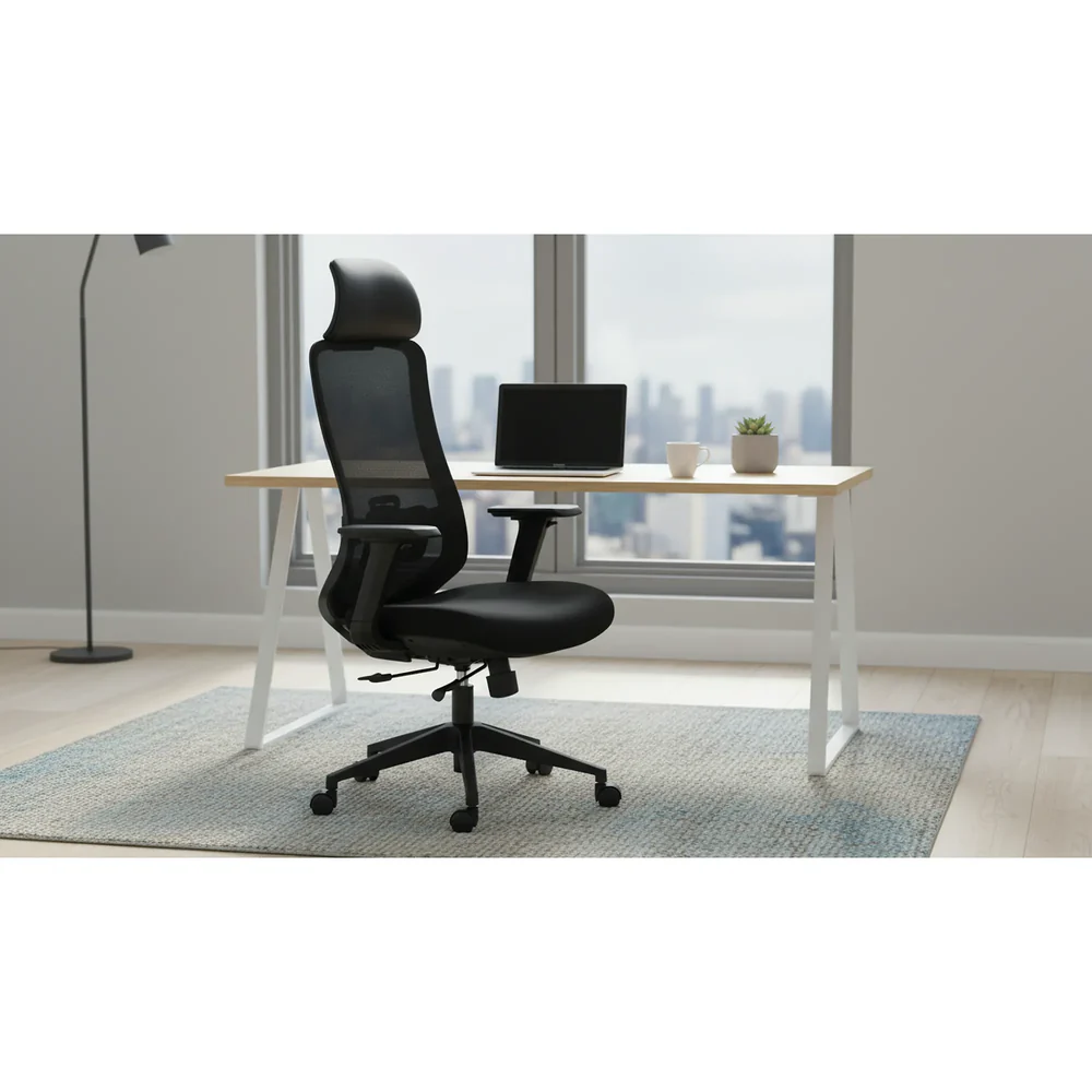 Scaun de birou ERGON negru – 64x49x112/122 cm [5]