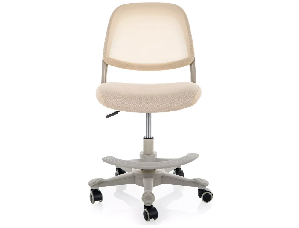 Scaun de birou pentru copii Q-027 bej/gri deschis – 45x45x81–92 cm [2]