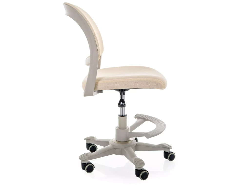 Scaun de birou pentru copii Q-027 bej/gri deschis – 45x45x81–92 cm [4]