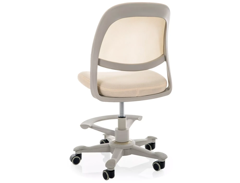 Scaun de birou pentru copii Q-027 bej/gri deschis – 45x45x81–92 cm [3]
