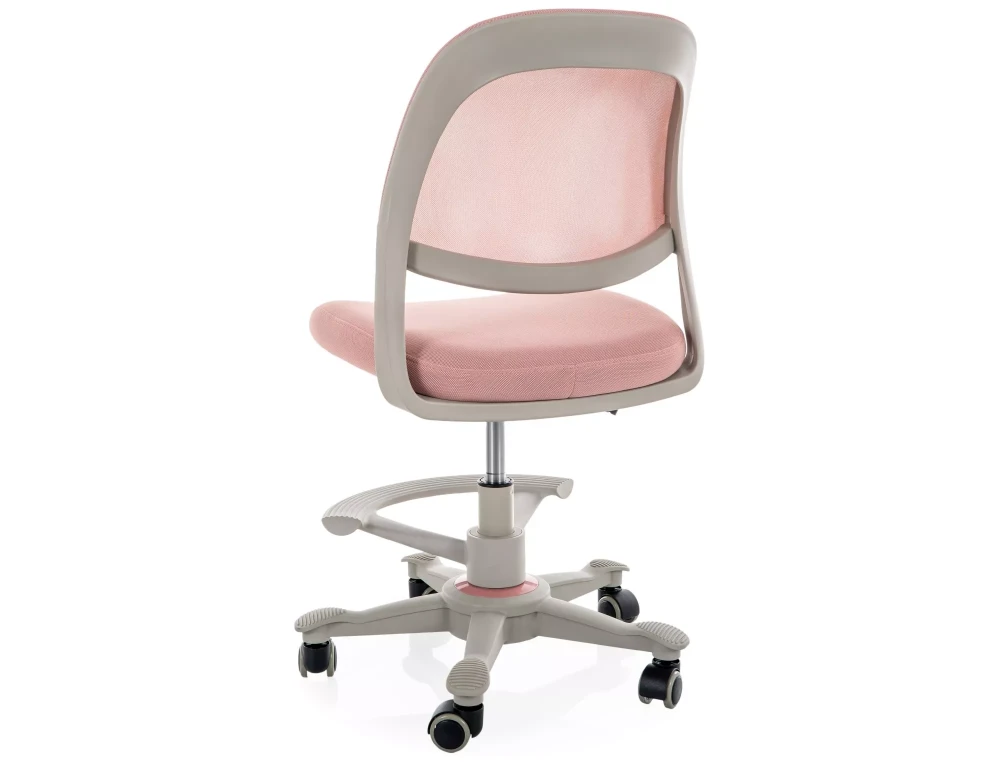 Scaun de birou pentru copii Q-027 roz/gri deschis – 45x45x81–92 cm [2]