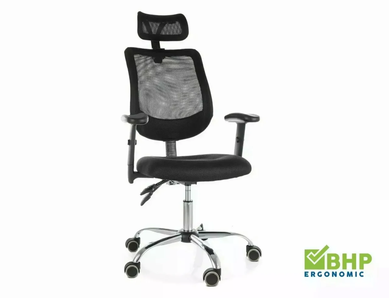 Scaun de birou Q-118R negru – 65x44x115–125 cm [6]