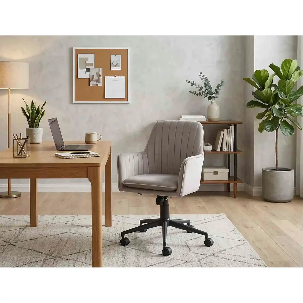 Scaun de birou Q-886 bej închis – 58x44x83/91 cm [3]