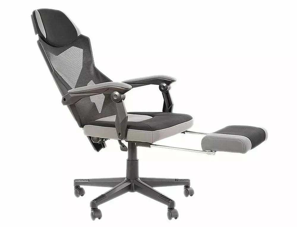 Scaun de birou Q-939 negru/gri – 56x48x108/120 cm [4]