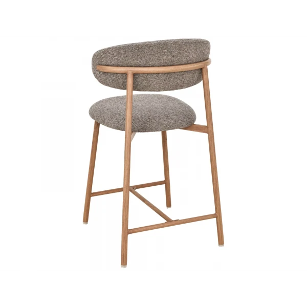 Scaun de insulă ELTON H2 – 50x52x91 cm, cappuccino / maro, stofă / metal [2]