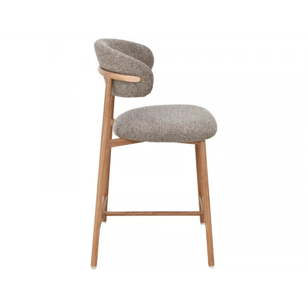 Scaun de insulă ELTON H2 – 50x52x91 cm, cappuccino / maro, stofă / metal [3]