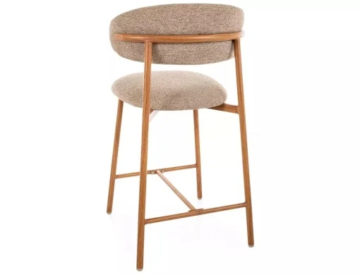 Scaun de bar ELTON H-2 NOELLE – bej 253 / stejar, stofă / metal [2]