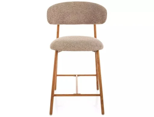 Scaun de bar ELTON H-2 NOELLE – bej 253 / stejar, stofă / metal [3]