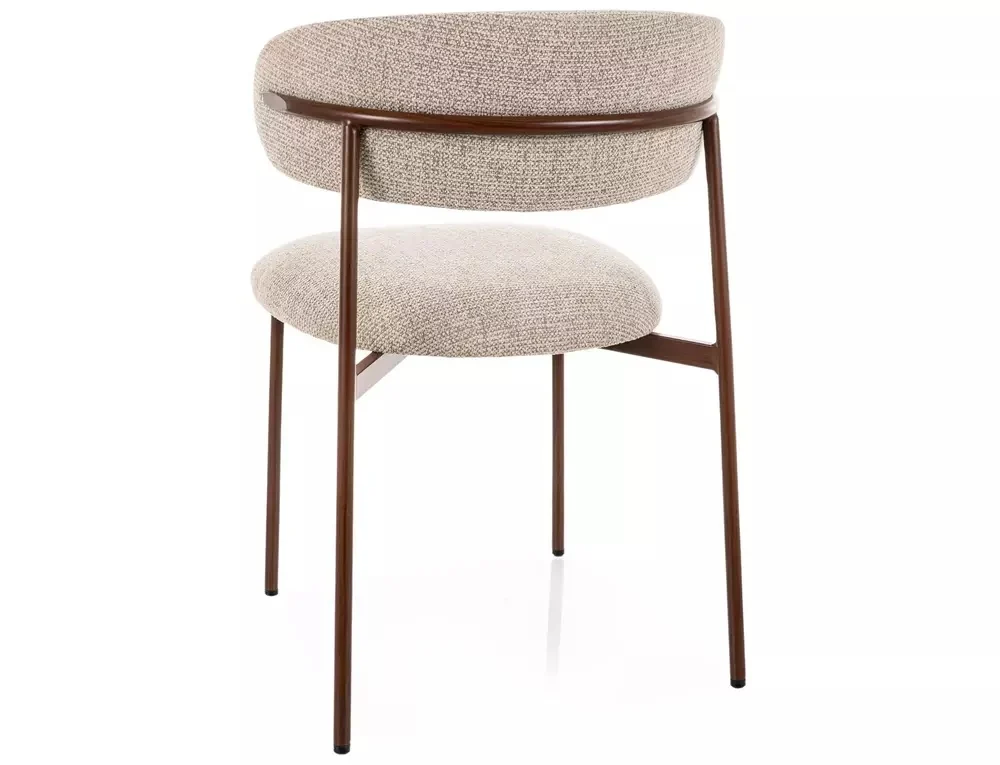 Scaun ELTON D NOELLE - 56x46x80 cm, stofa clasica/metal, bej [3]