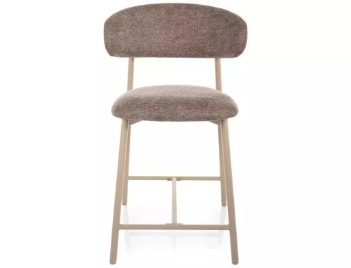 Scaun de bar ELTON H-2 BREGO – 43x45x91 cm, bej 34 / cașmir, stofă / metal [3]