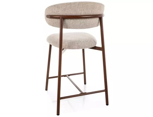 Scaun ELTON H2 NOELLE – 43x45x91 cm, bej 30 / nuc, tapițerie textilă / metal [2]