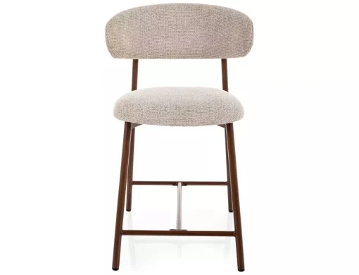 Scaun ELTON H2 NOELLE – 43x45x91 cm, bej 30 / nuc, tapițerie textilă / metal [3]