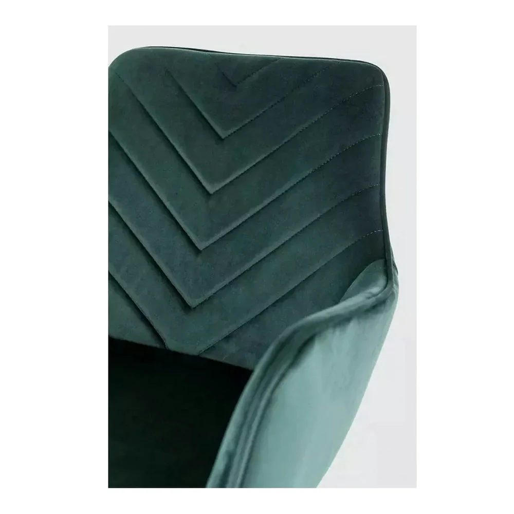 Scaun FIG VELVET– 57x47x85 cm, verde/negru, stofa catifelata/metal [3]