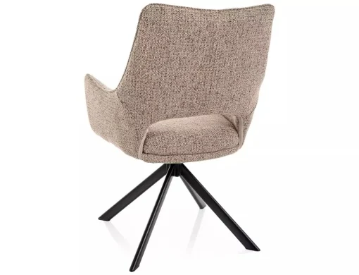 Scaun FINO II NOELLE – 46x56x87 cm, bej inchis / negru mat [3]
