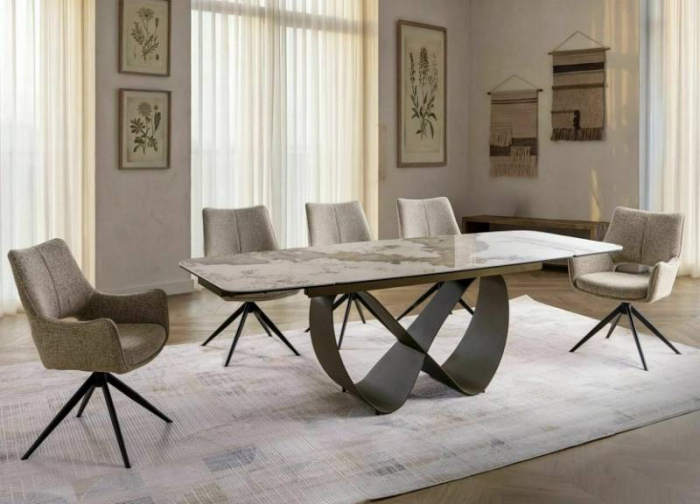 Scaun FINO II NOELLE – 46x56x87 cm, bej/negru mat [4]