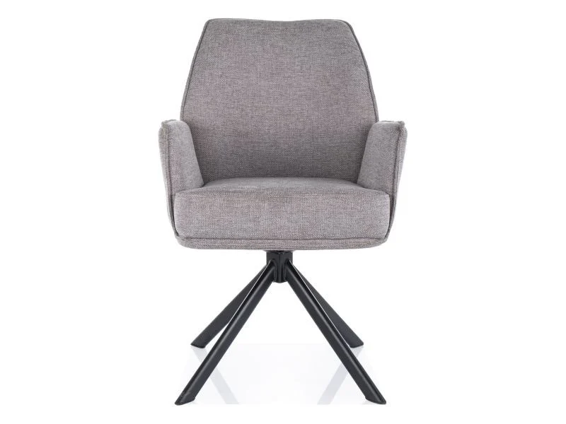 Scaun HUGO – 52x60x86 cm, gri / negru mat [2]