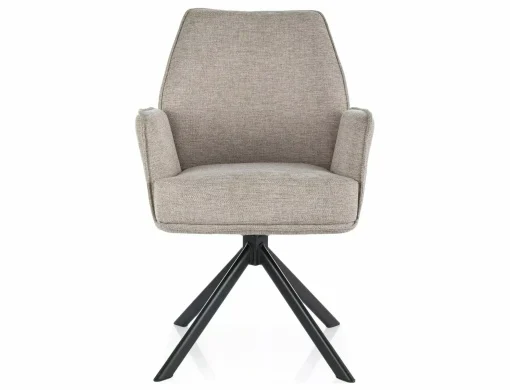 Scaun HUGO – 52x60x86 cm, bej / negru mat [2]