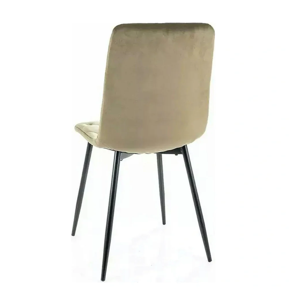 Scaun JERRY – 45x39x91 cm, bej / negru, stofă clasică / metal [3]