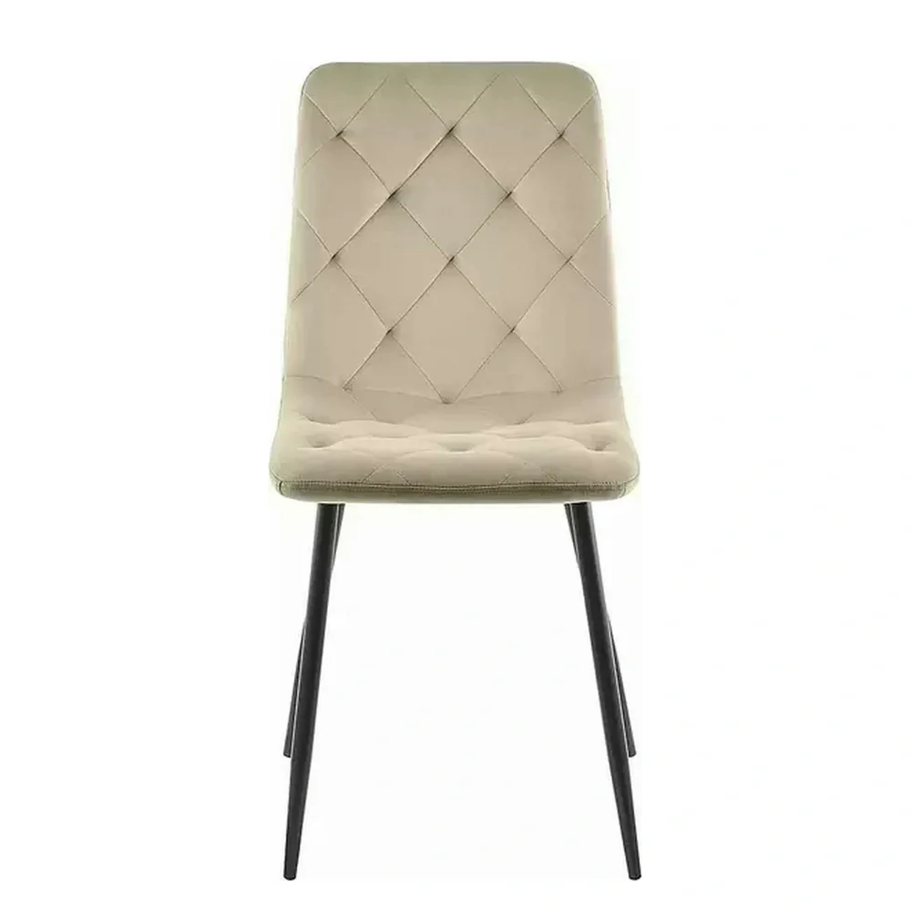 Scaun JERRY – 45x39x91 cm, bej / negru, stofă clasică / metal [2]