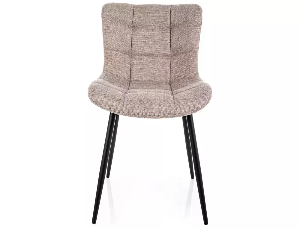 Scaun JULIA BREGO – 50x47x82 cm, bej deschis / negru mat [2]